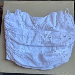 White corset top